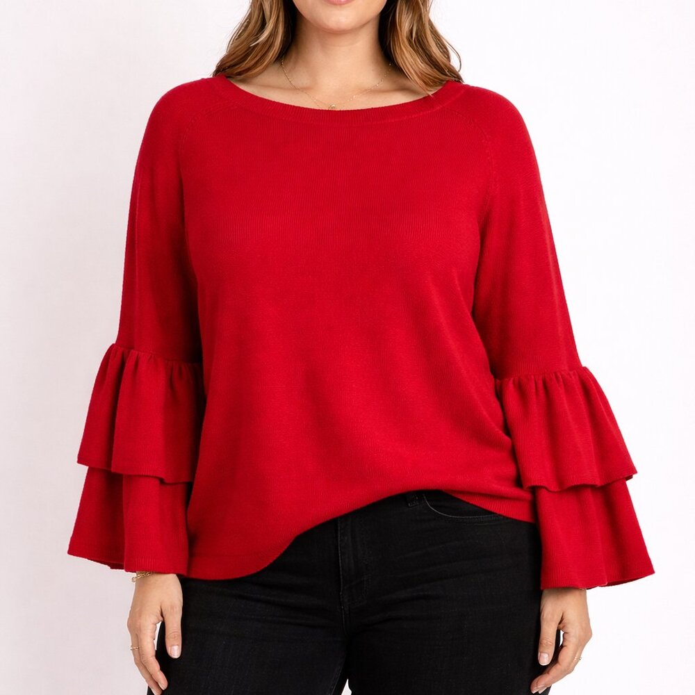 Seven7 Sweater with Bell Sleeves Size Large
